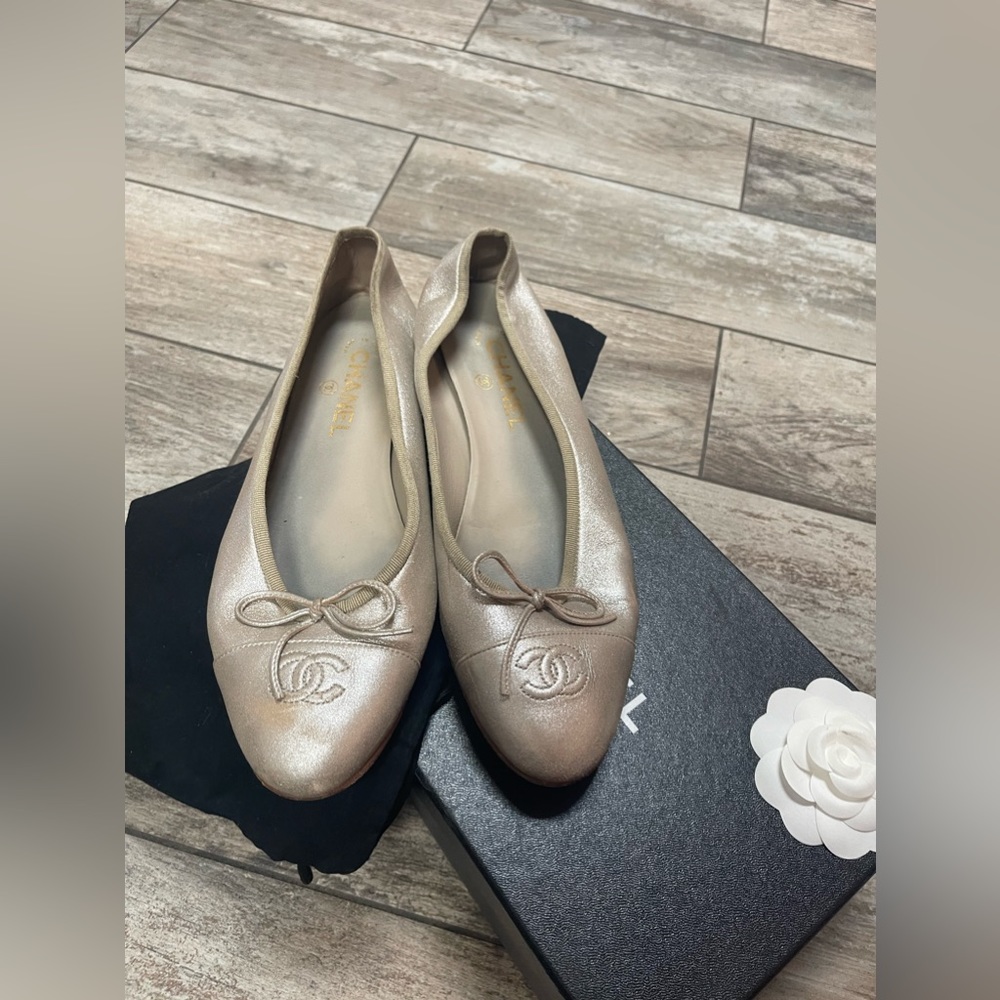 Chanel cc ballerina shoes